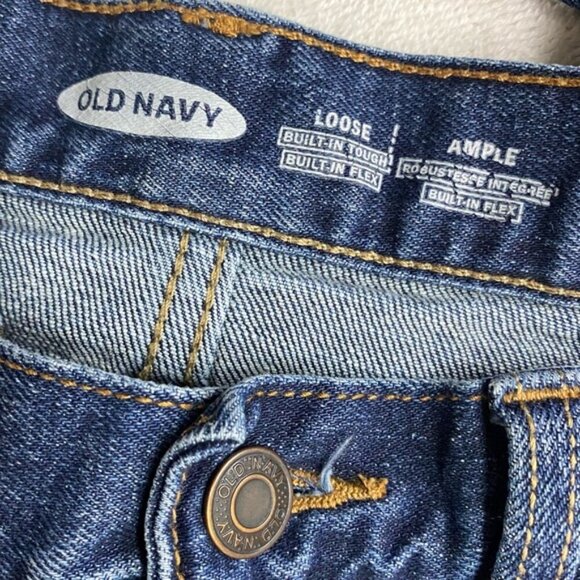 Old Navy Med Wash Basic Loose Built In Tough Built In Flex Straight Leg Jeans 29 - Picture 3 of 16